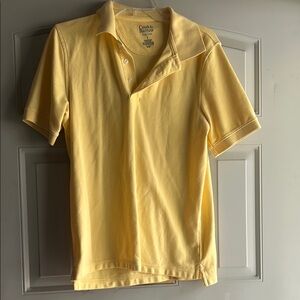 Two Croft and Barrow Men's Yellow and Light Blue Polo Shirts - Small